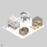 3D Model Revit Tiny Library Digital Artwork drawings | Toffu Co