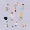Flat Vector Playing Kids - Toffu Co