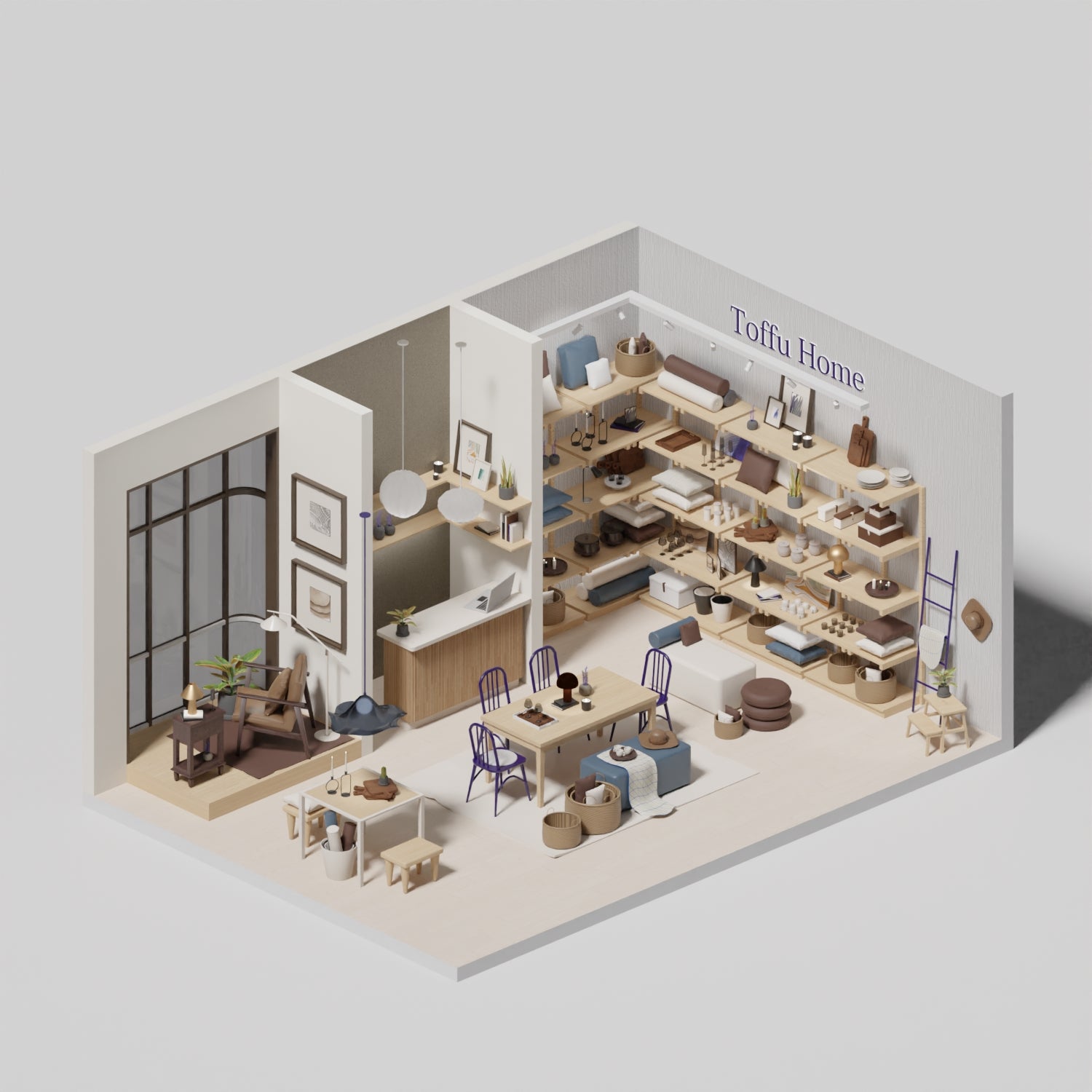 Phone Store Interior Design 3D model
