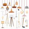 Flat Vector Lamps (25 Figures) PNG - Toffu Co