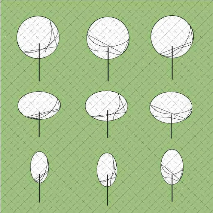 Flat Vector Trees PNG - Toffu Co
