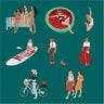 Flat Vector People Drawings (Summer Girls) PNG - Toffu Co
