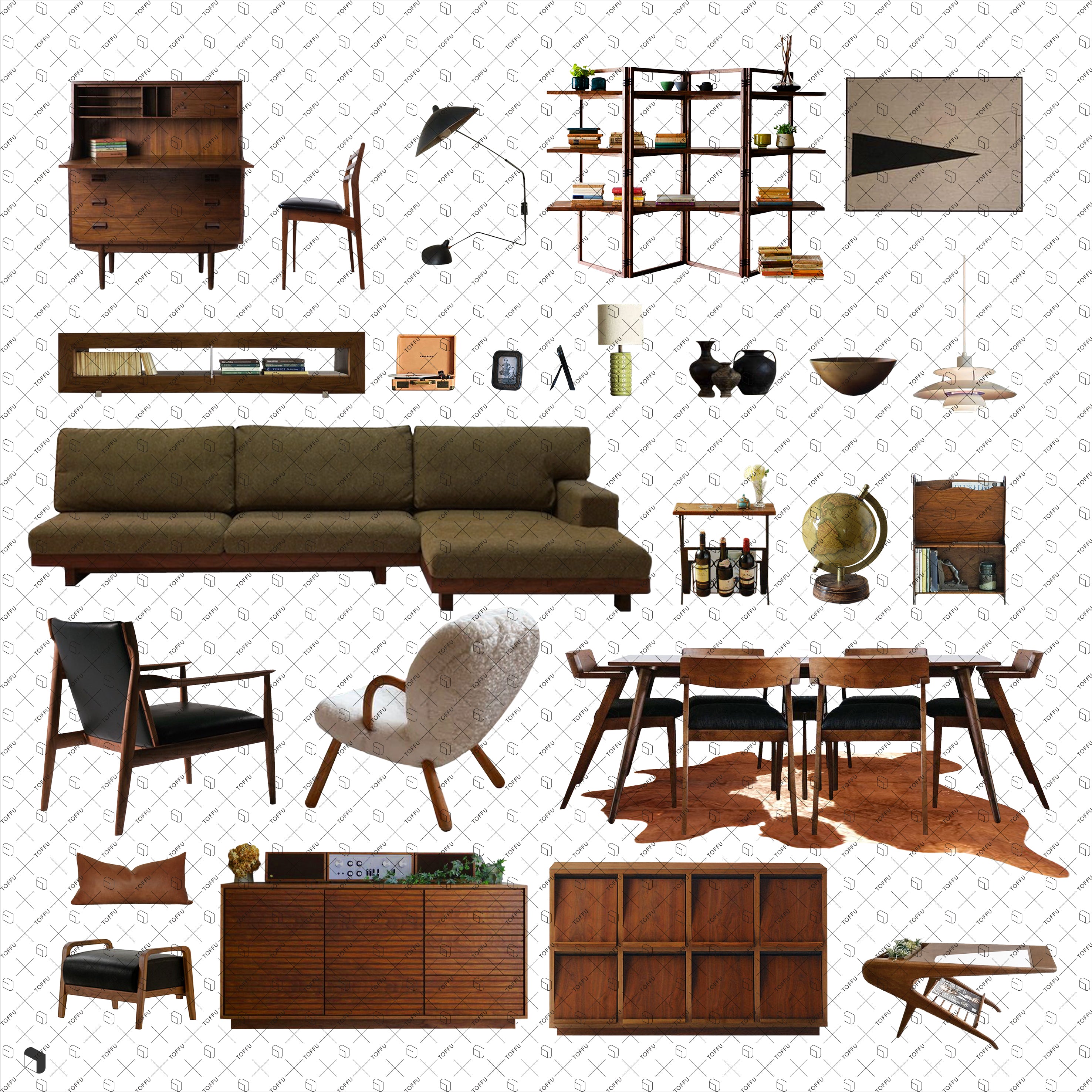 Cutout Living Room Furniture 2 – Toffu Co