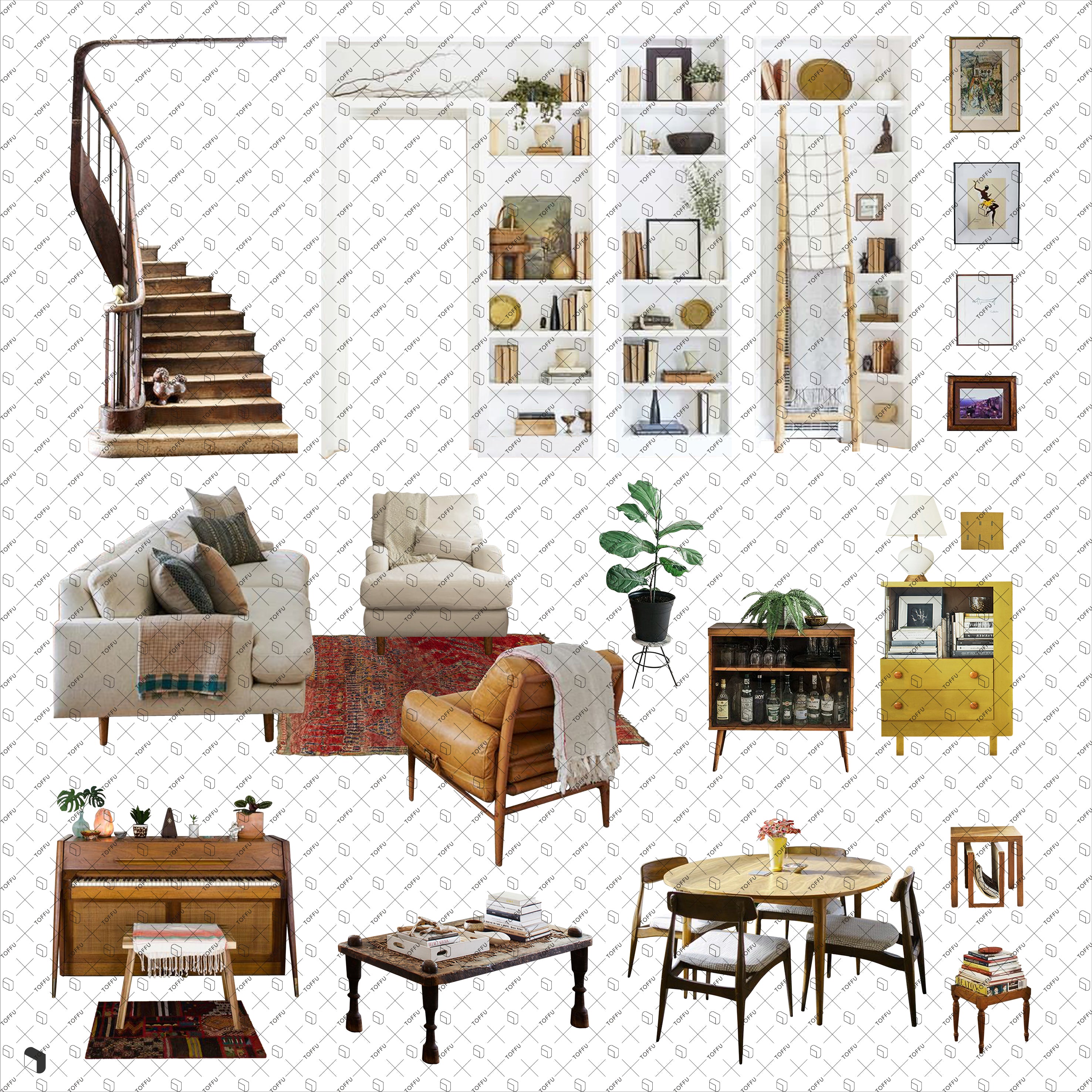 Cutout Living Room Furniture 2 – Toffu Co