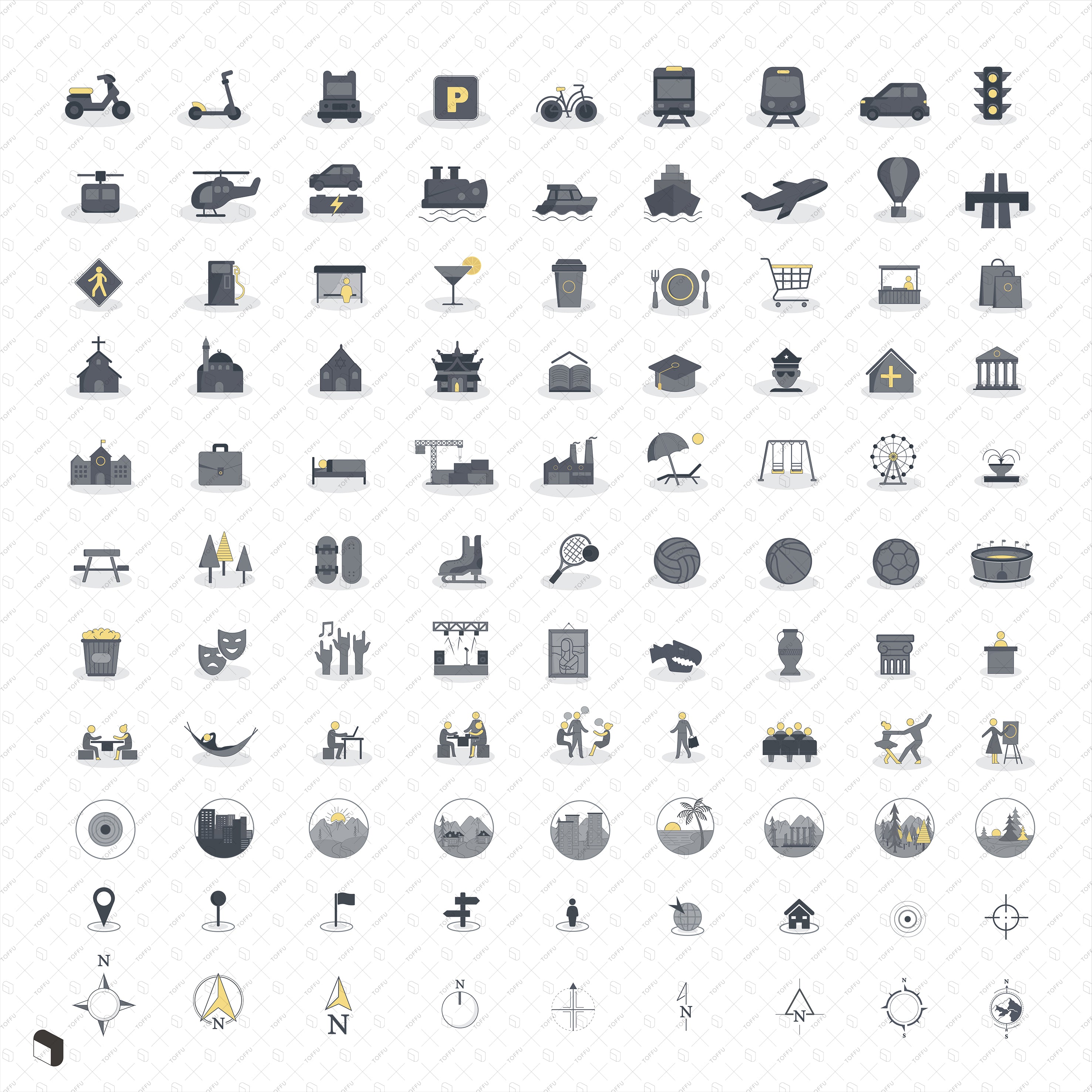 Site Analysis Flat Icons 2 PNG - Toffu Co