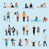 Flat Vector Park People PNG - Toffu Co