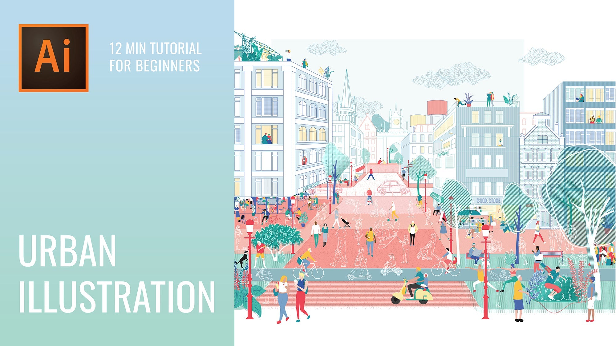 Publica Style Urban Illustration Tutorial - Adobe Illustrator For Beginners | Toffu Blog