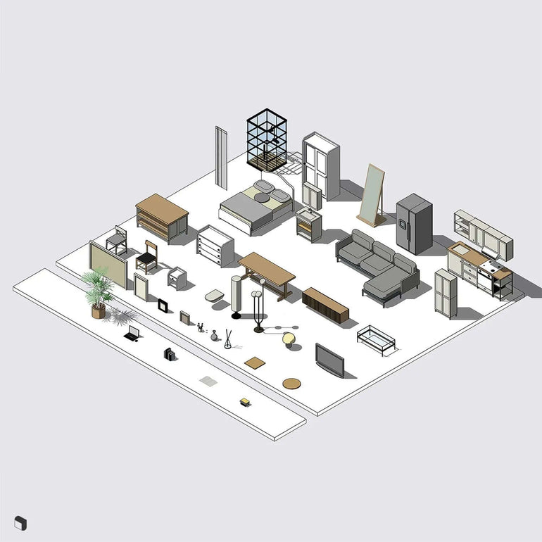 3D Model Revit Ikea Home – Toffu Co