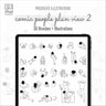 Procreate Comic People Plan View Brushset & Illustrations 2 Digital Artwork drawings | Toffu Co