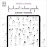 Procreate Freehand Indoor People Brushset & Illustrations Digital Artwork drawings | Toffu Co
