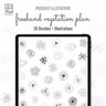 Procreate Freehand Vegetation Plan View Brushset & Illustrations PNG - Toffu Co