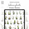 Procreate Ikebana Plants Brushset & Illustrations PNG - Toffu Co