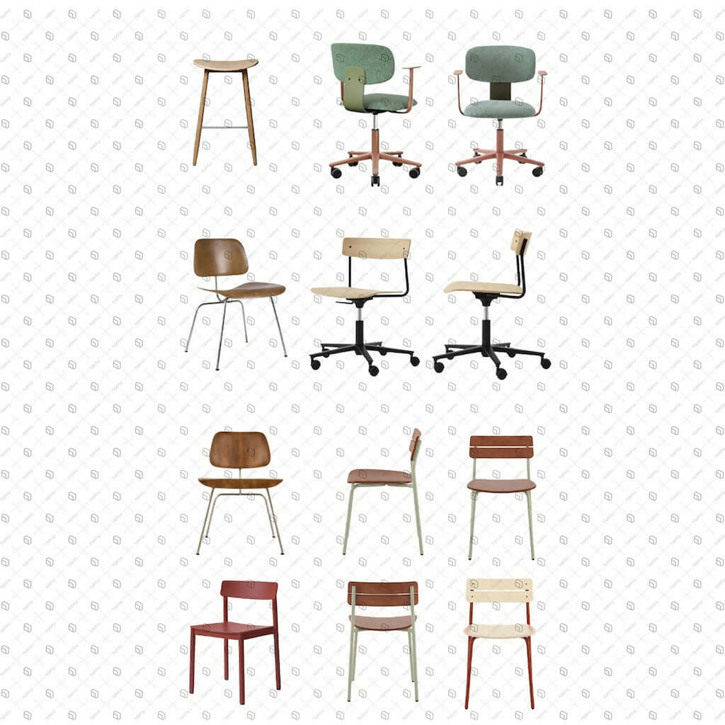 Cutout Studio Furniture Digital Artwork drawings | Toffu Co