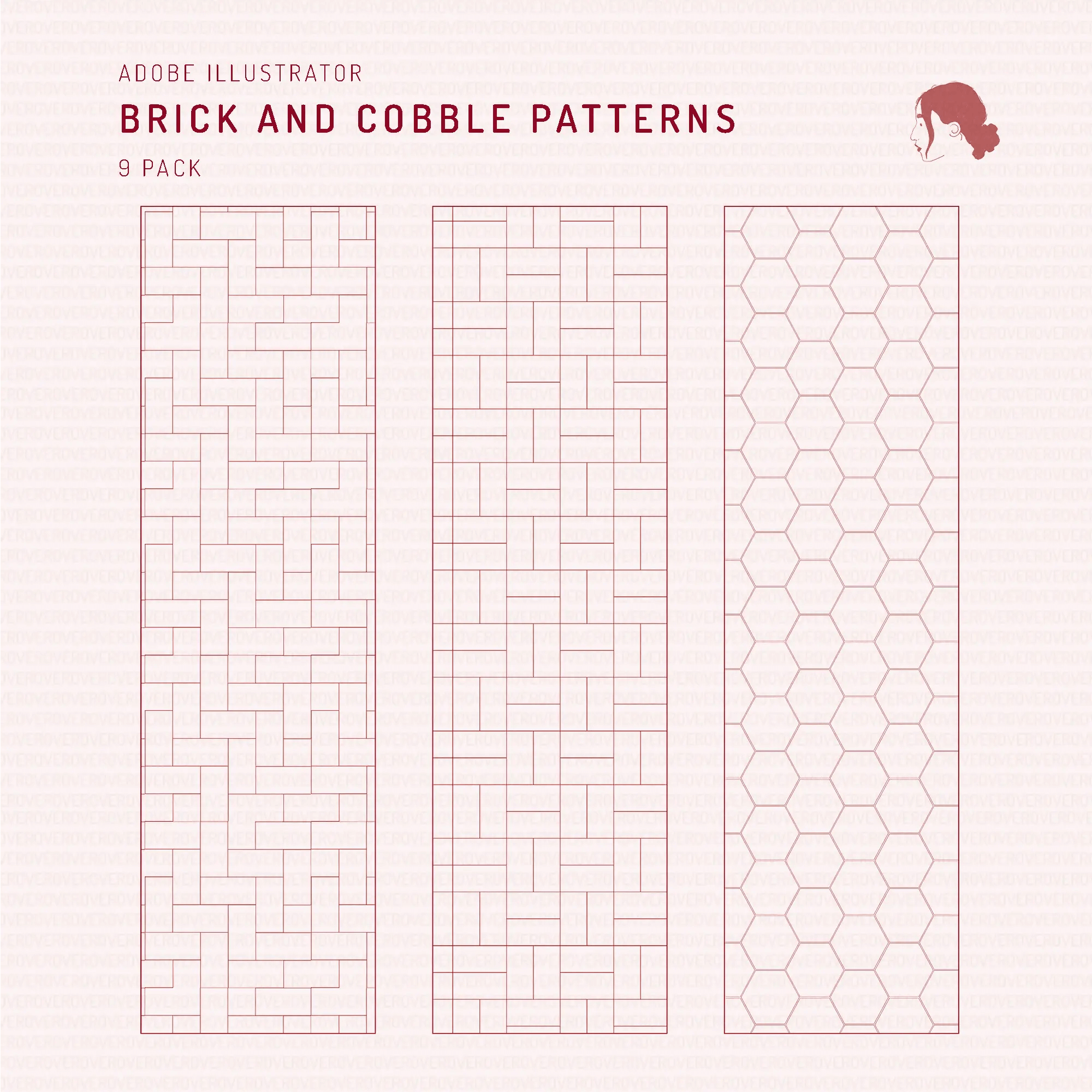 Swatch Brick and Cobble Patterns Digital Artwork drawings | Toffu Co