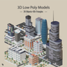 3D Model Low-Poly Mini City 1 PNG - Toffu Co