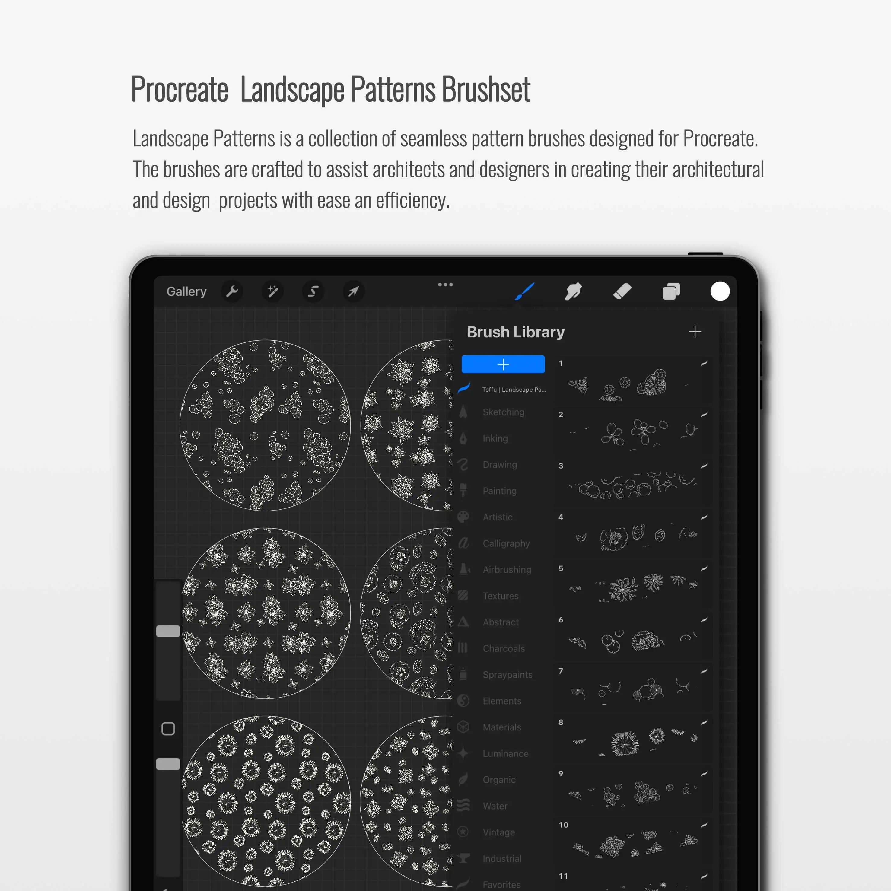 Procreate Landscape Patterns Brushset – Toffu Co