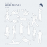 Cad Varied People II Digital Artwork drawings | Toffu Co