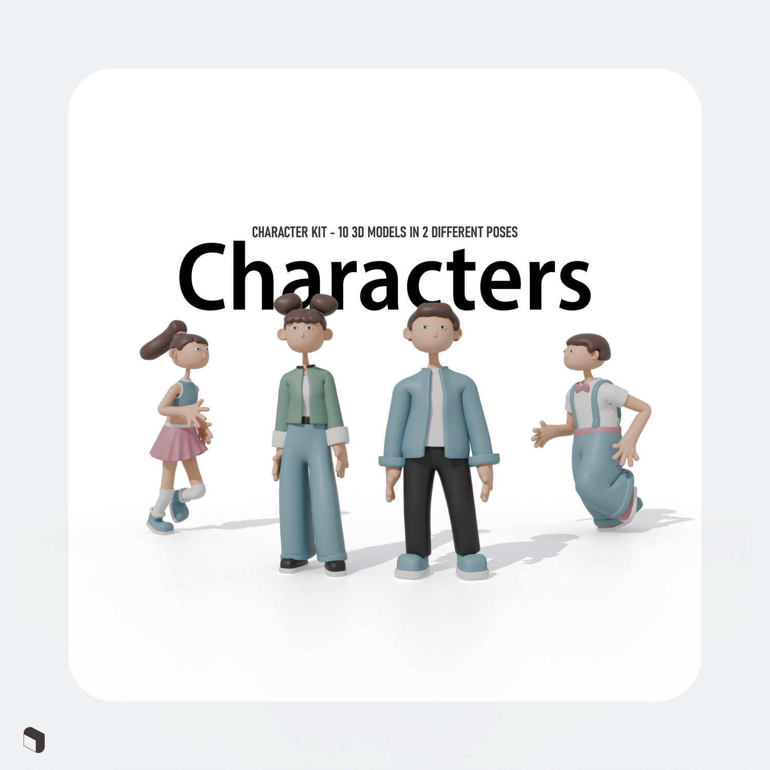 3D Model Stylized Characters PNG - Toffu Co