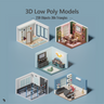 3D Model Low Poly Hobby Room Setups PNG - Toffu Co