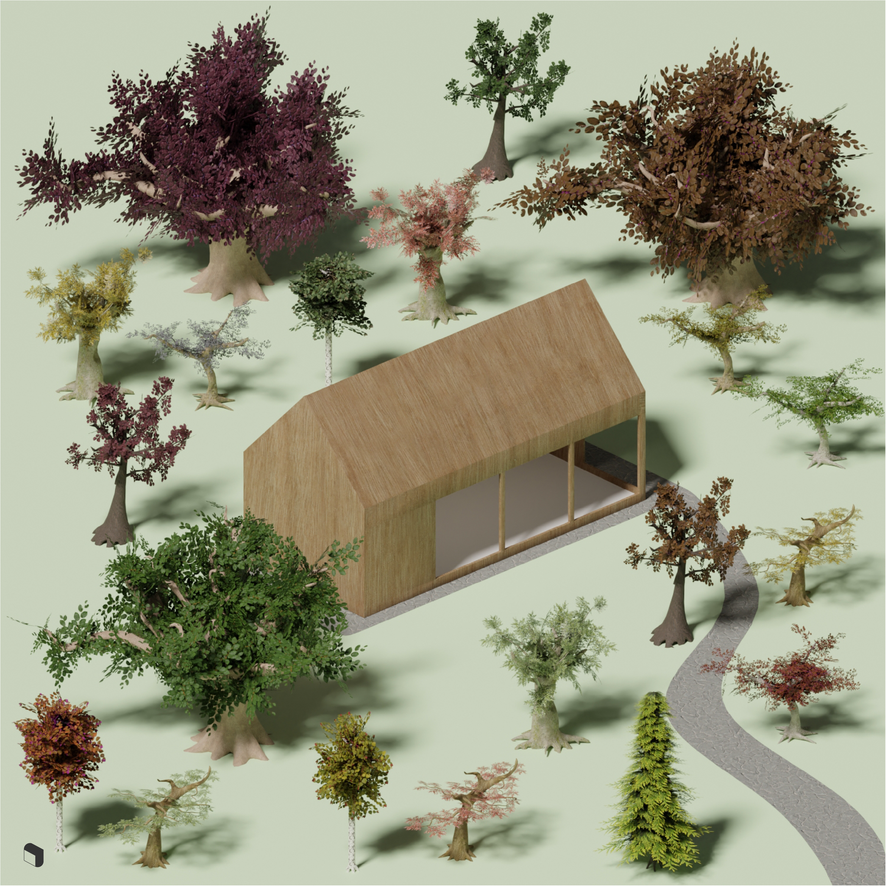 3D Model Realistic Trees PNG - Toffu Co