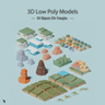 3D Model Low Poly Modular Terrains PNG - Toffu Co