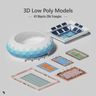 3D Model Low Poly Urban Sport Zone Digital Artwork drawings | Toffu Co