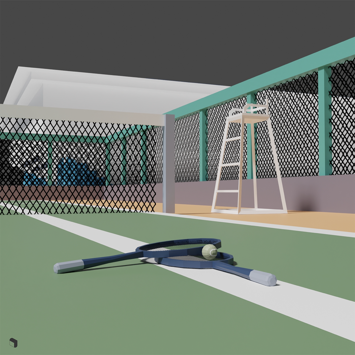 3D Model Low Poly Urban Sport Zone PNG - Toffu Co