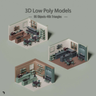 3D Model Low Poly Coffee Shop Setups Digital Artwork drawings | Toffu Co