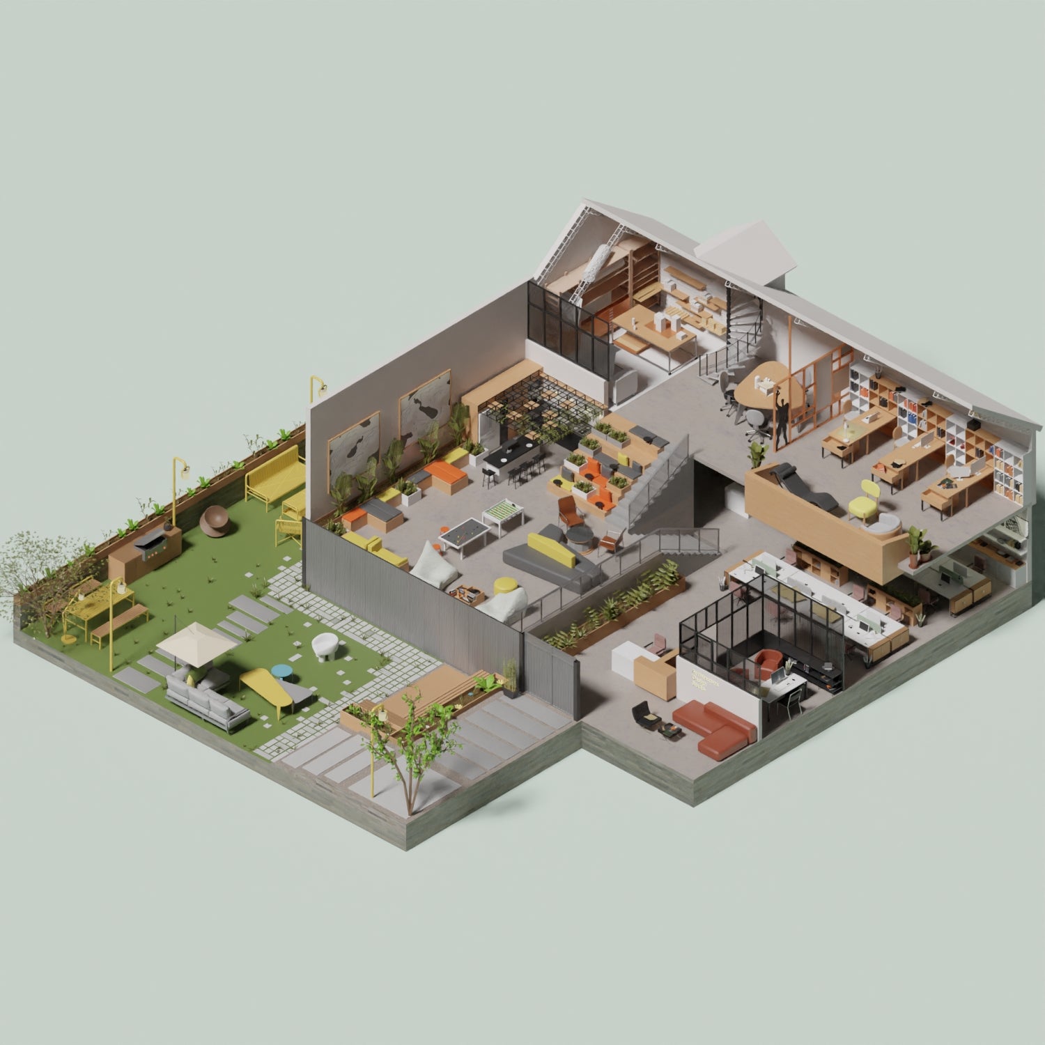 3D Model Architect Office Bundle PNG - Toffu Co
