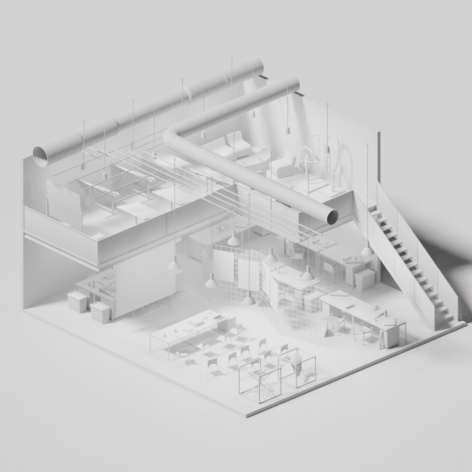 3D Model School of Architecture Studio PNG - Toffu Co