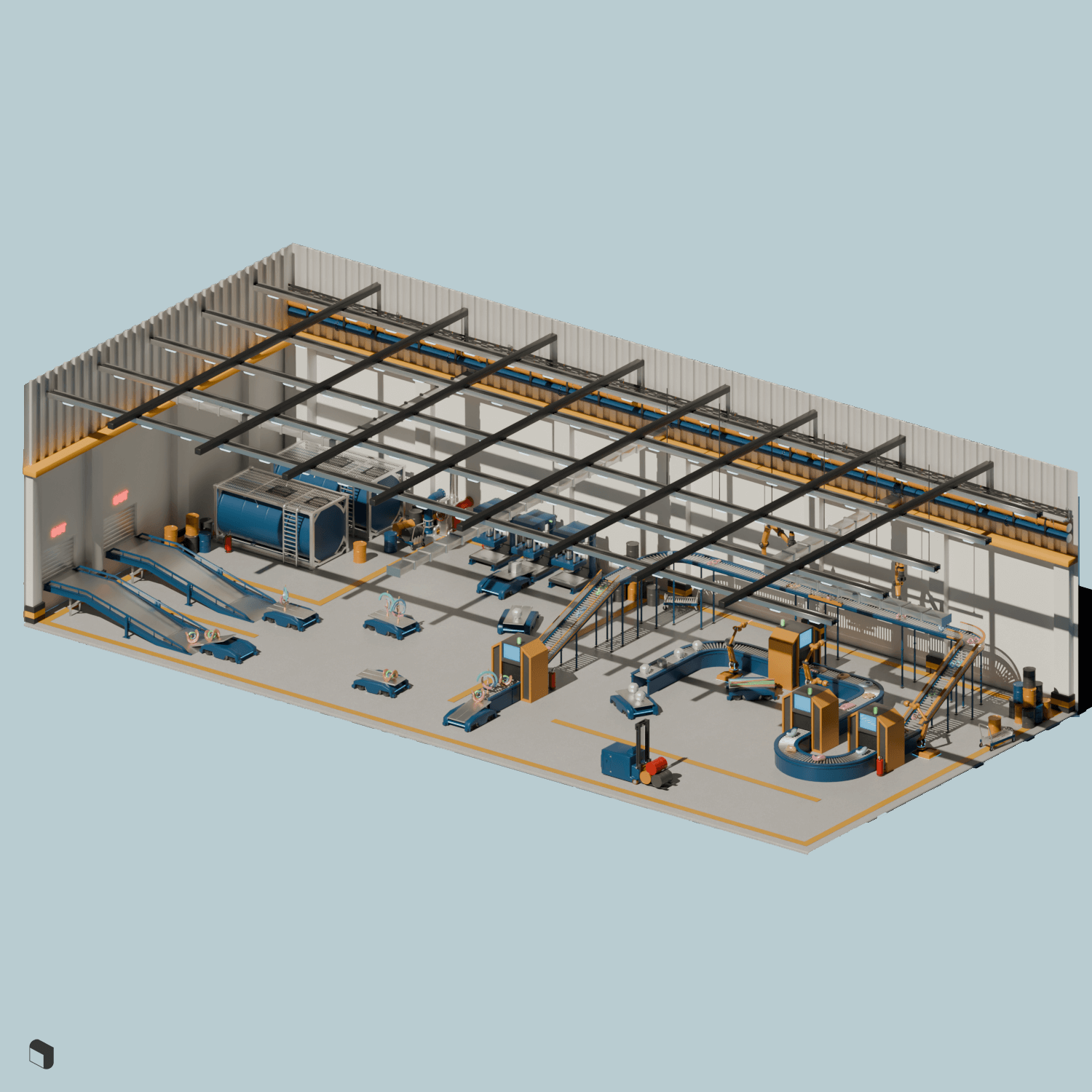 3D Model Design Factory Digital Artwork drawings | Toffu Co