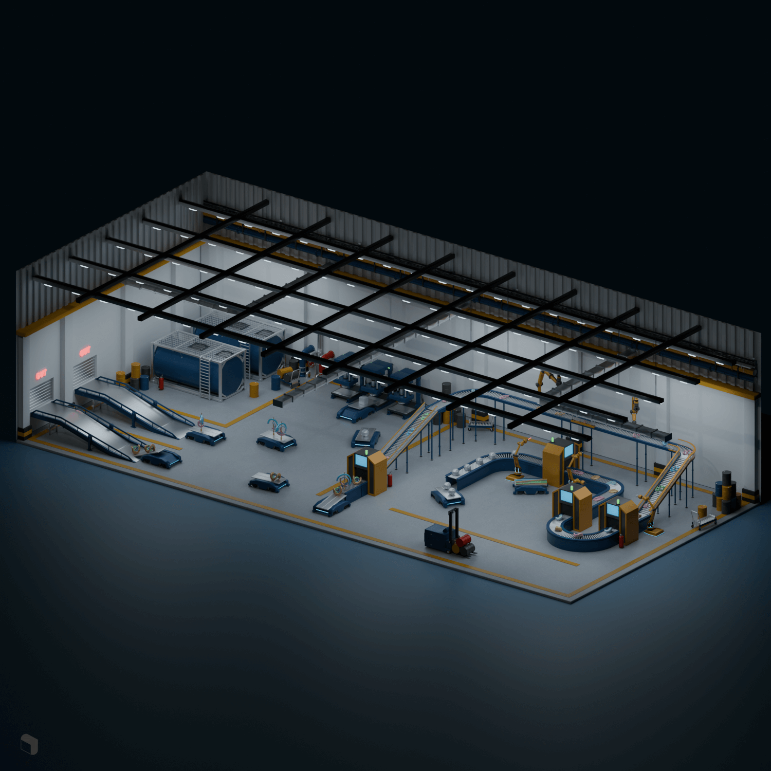 3D Model Design Factory Digital Artwork drawings | Toffu Co