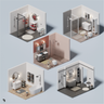 3D Model Ikea Bathroom Setups PNG - Toffu Co