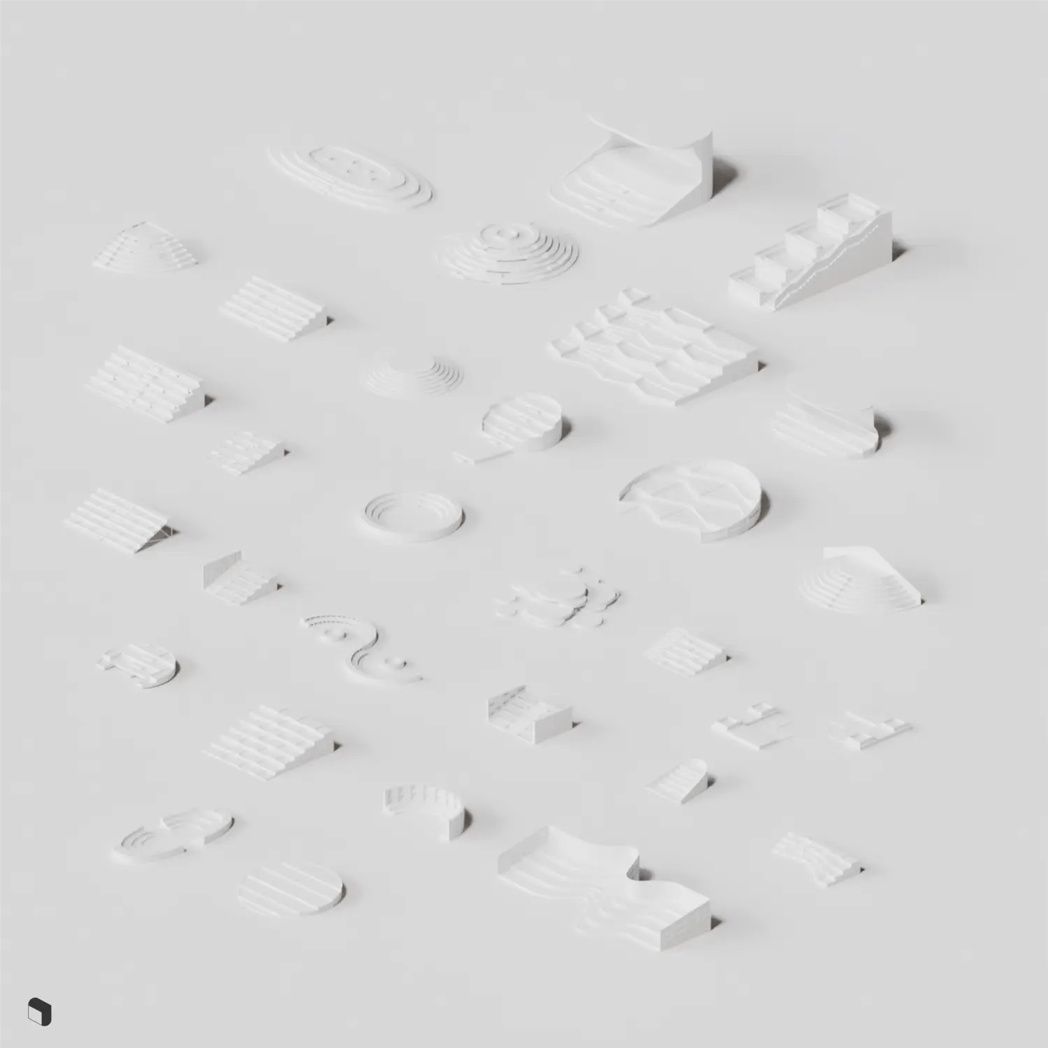 Learning Stairs Design 3D Model Diagrammatic Learning Stairs – Toffu Co
