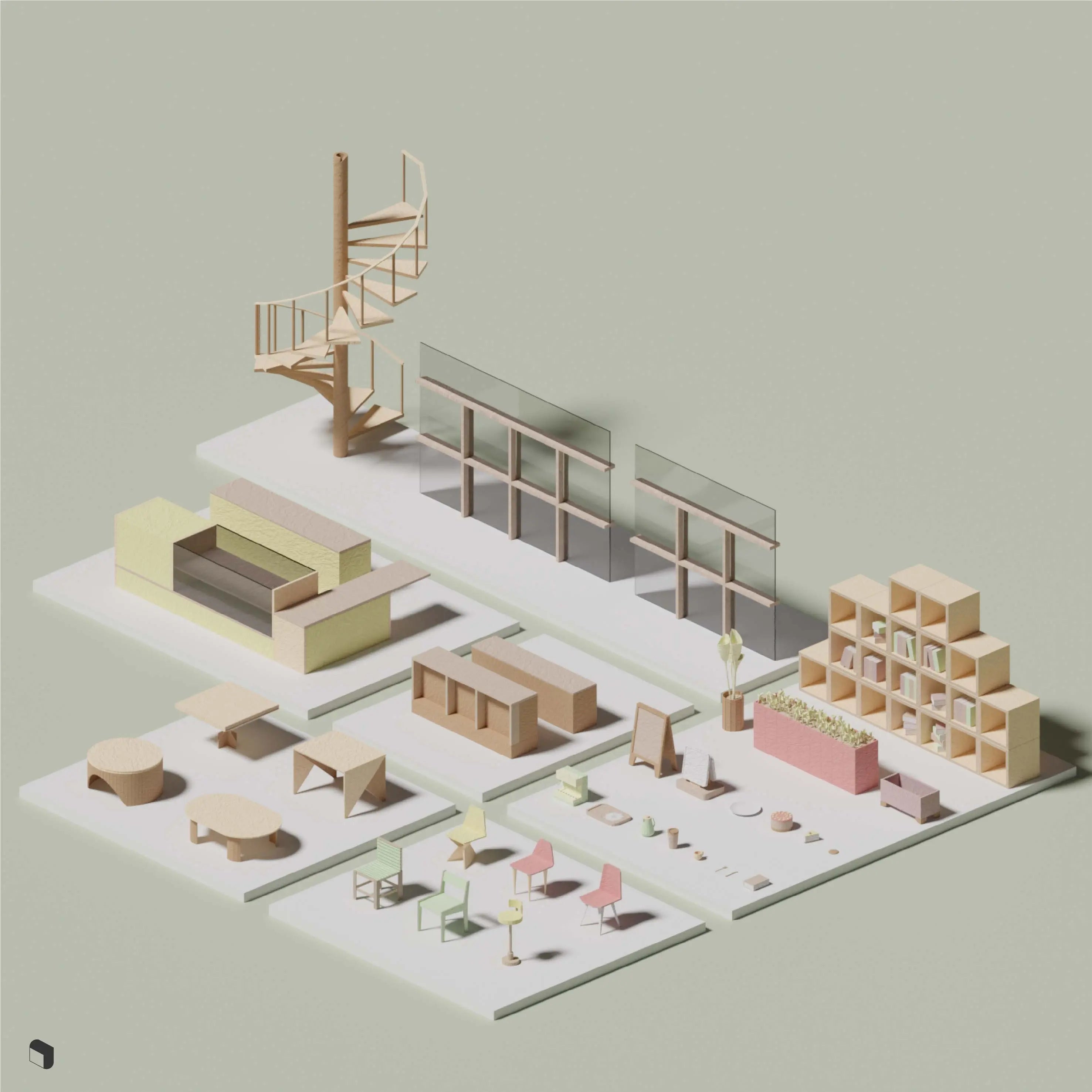 3D Model Paper Social Coffee Digital Artwork drawings | Toffu Co