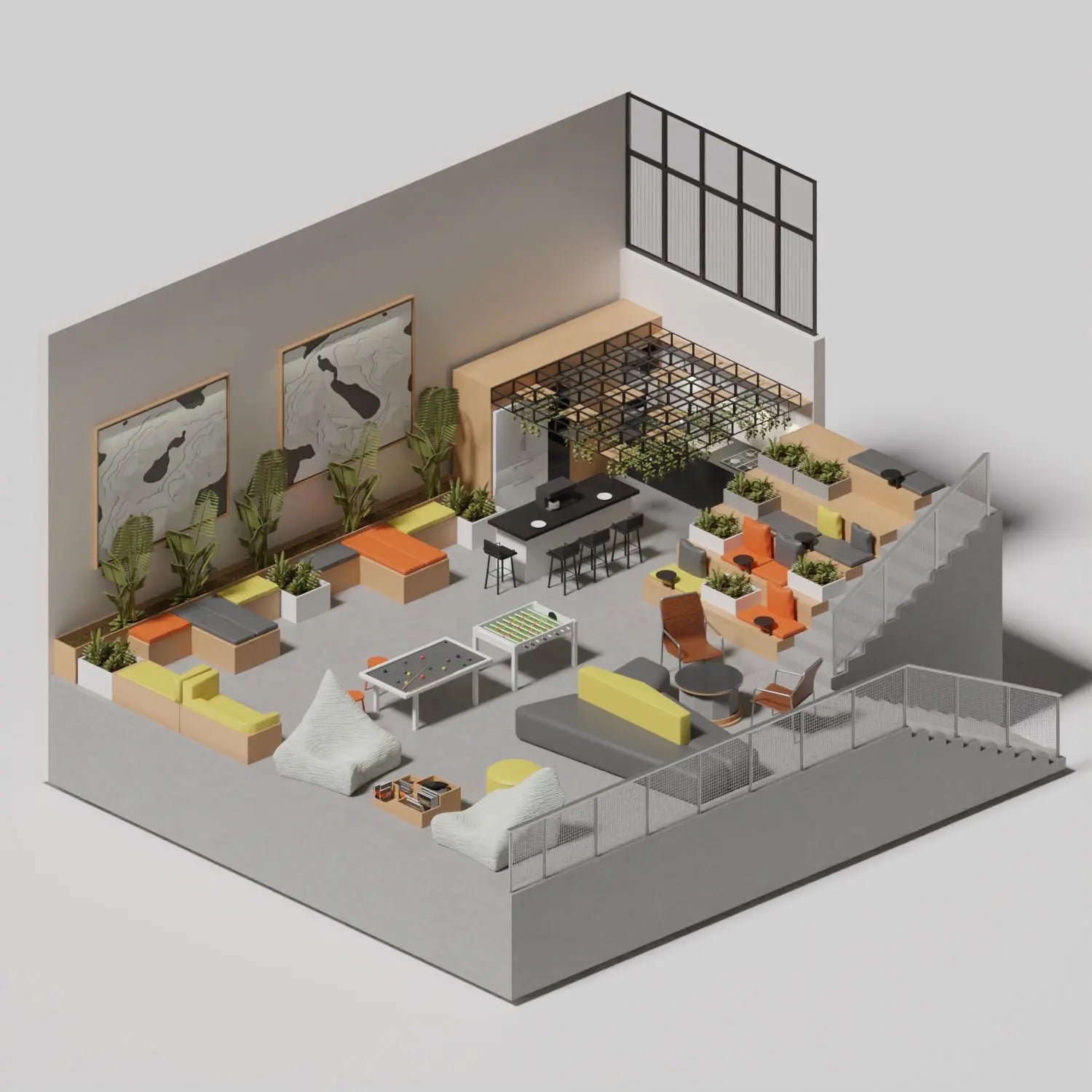 3D Model Architect Office Rest Area – Toffu Co