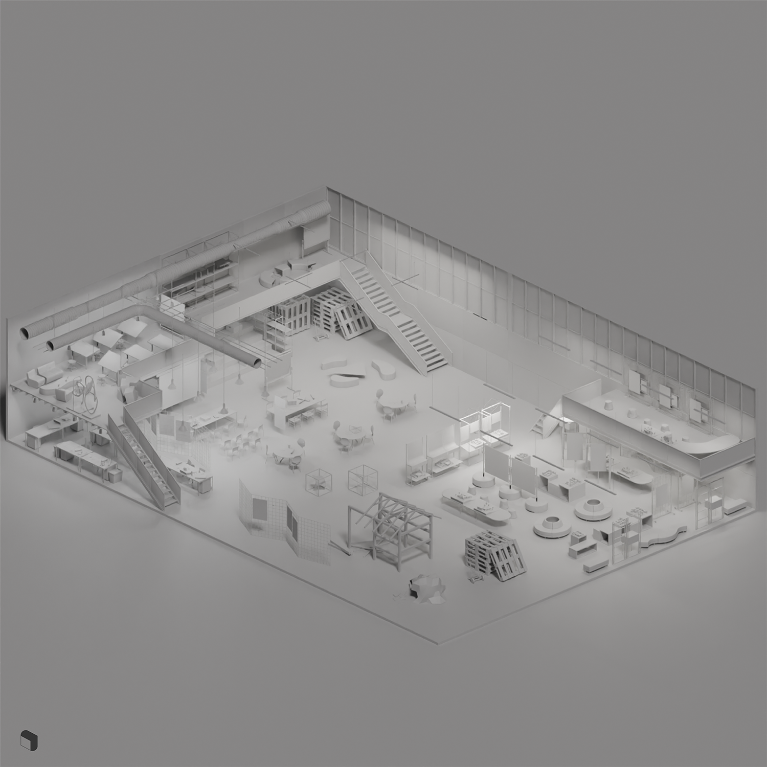 3D Model School of Architecture Bundle PNG - Toffu Co