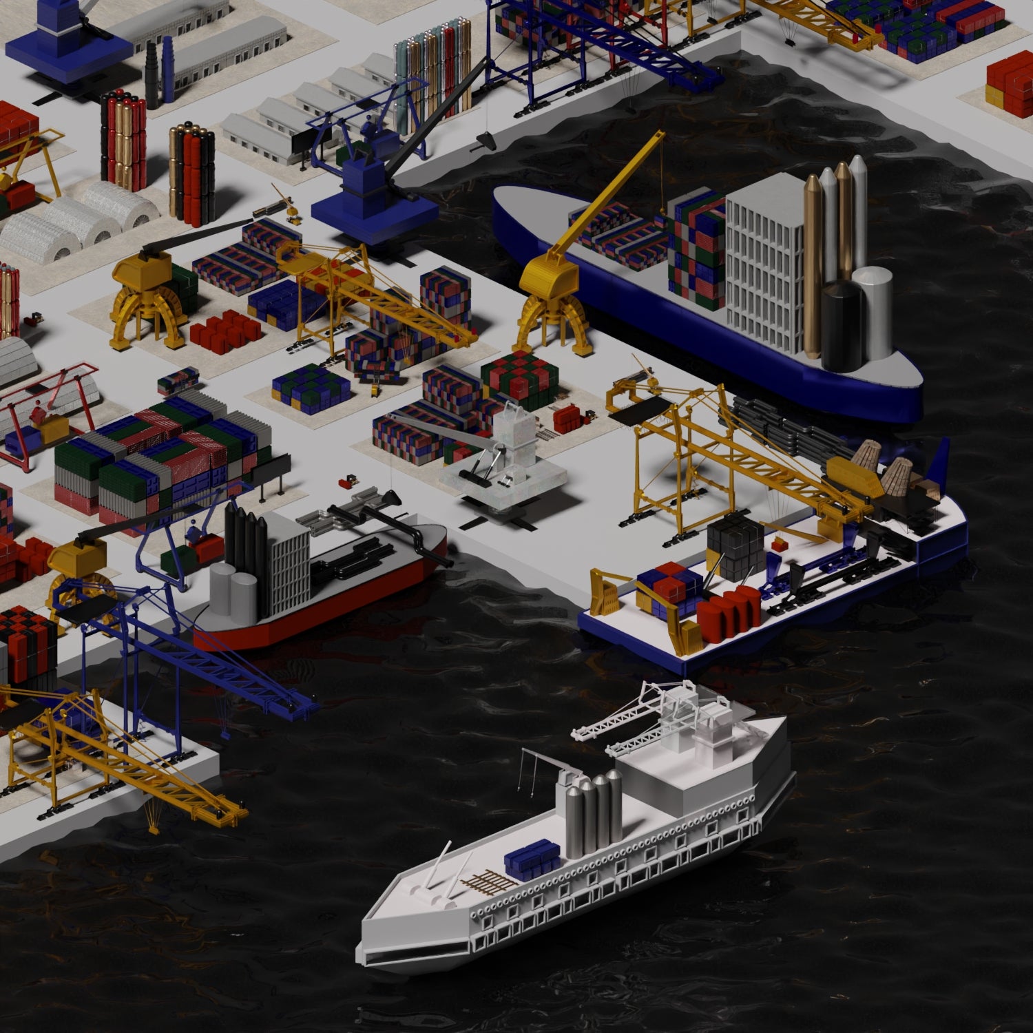 3D Model Shipyard Fillers PNG - Toffu Co