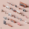 3D Model Storefronts Digital Artwork drawings | Toffu Co