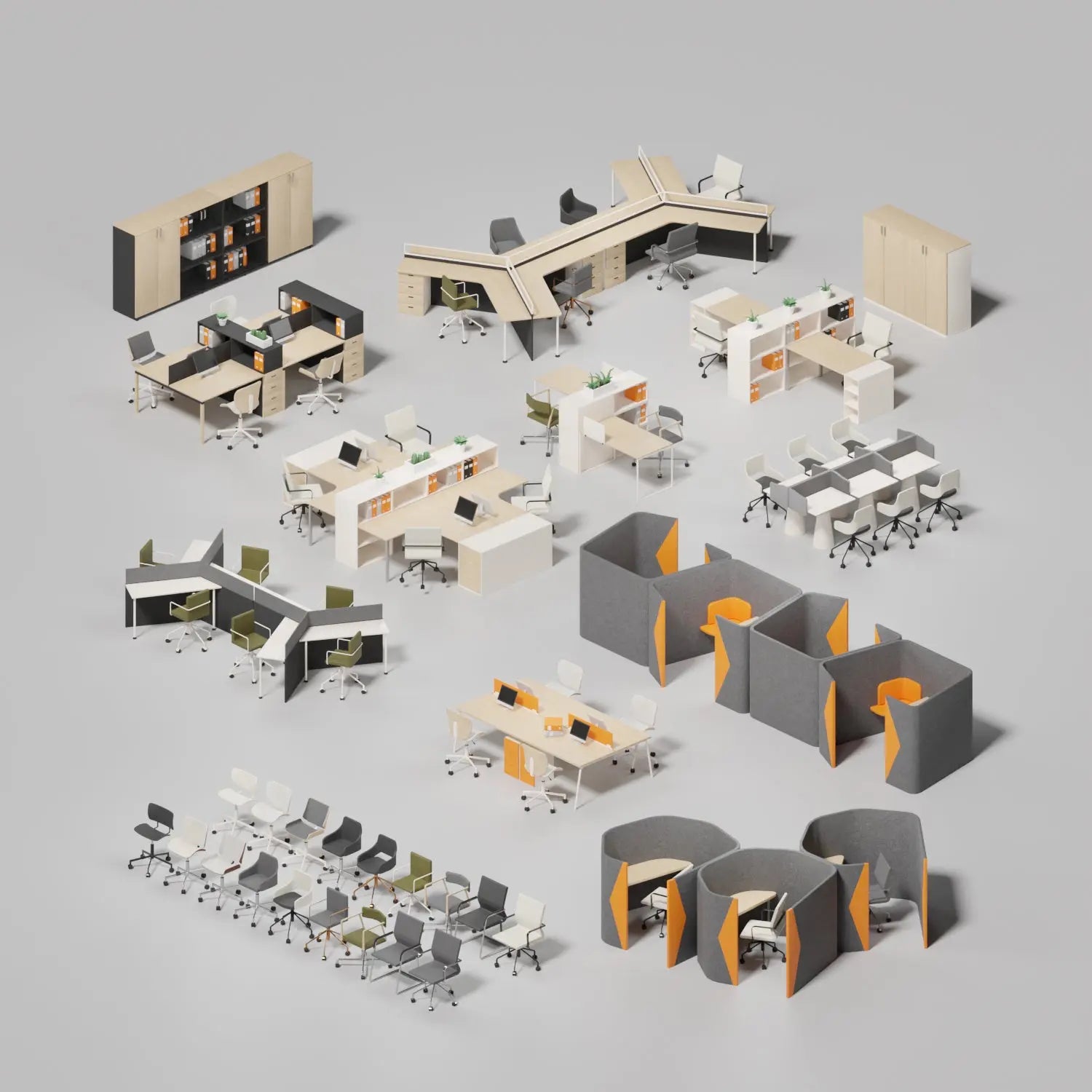 3D Model Collaborative Work Space Setup Digital Artwork drawings | Toffu Co