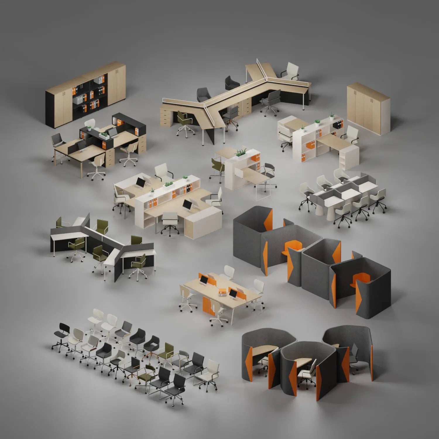 3D Model Collaborative Work Space Setup Digital Artwork drawings | Toffu Co
