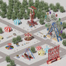3D Model Amusement Park PNG - Toffu Co