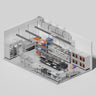 3D Model Industrial Kitchen PNG - Toffu Co