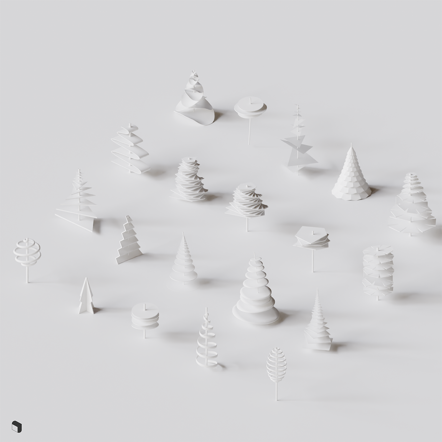 3D Model Physical Model Trees 2 PNG - Toffu Co