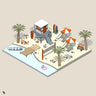 Beach Area Revit 3D Model - High Quality Architectural 3D Asset - View 1