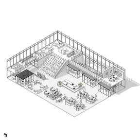 Co-Working Office Revit 3D Model | BIM Asset | Toffu Co