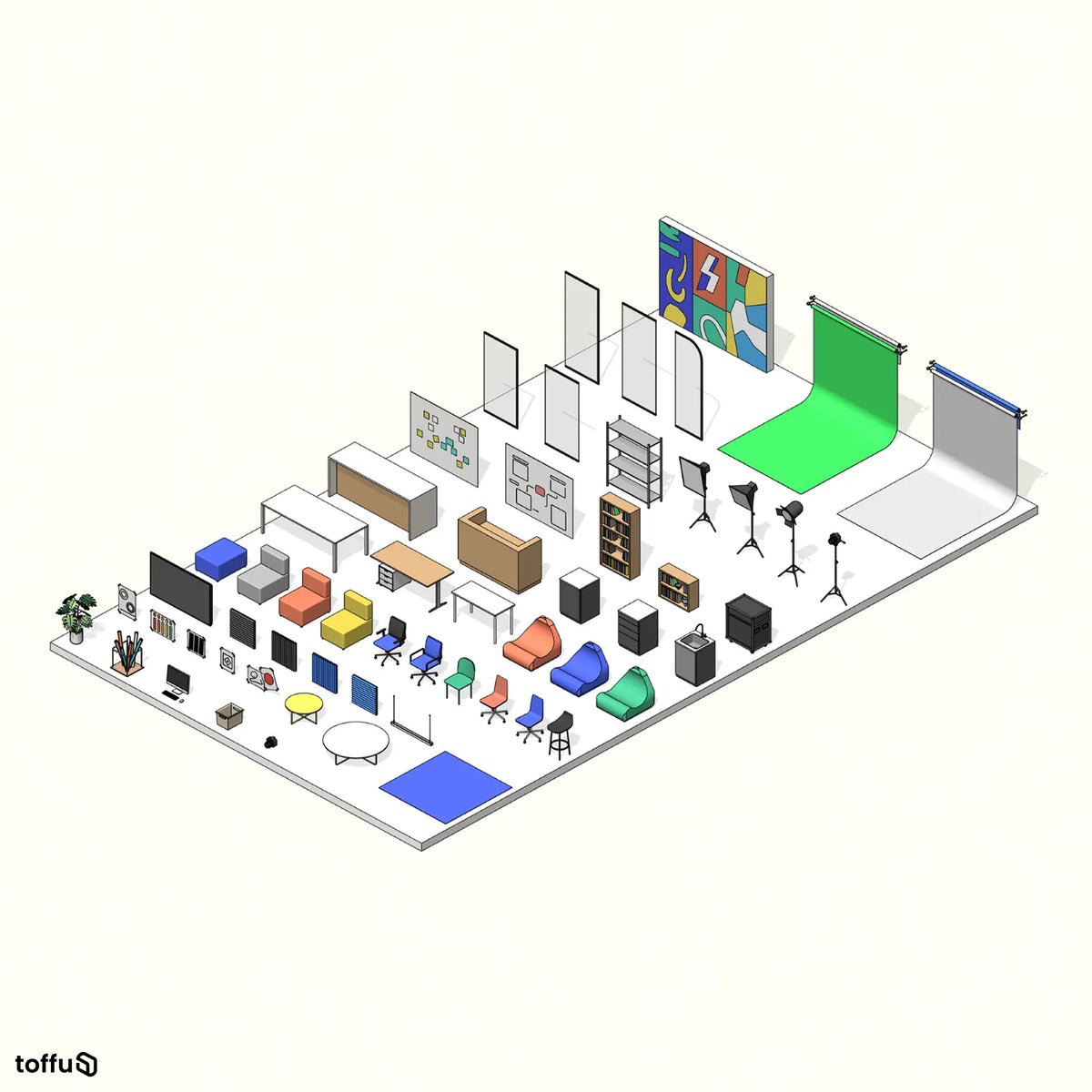Creative Agency Revit 3D Model | BIM Asset | Toffu Co
