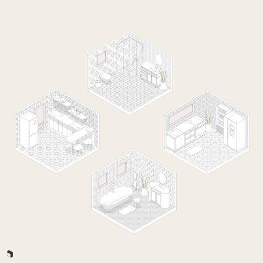 Decorative Tile Patterns Revit 3D Model | BIM Asset | Toffu Co