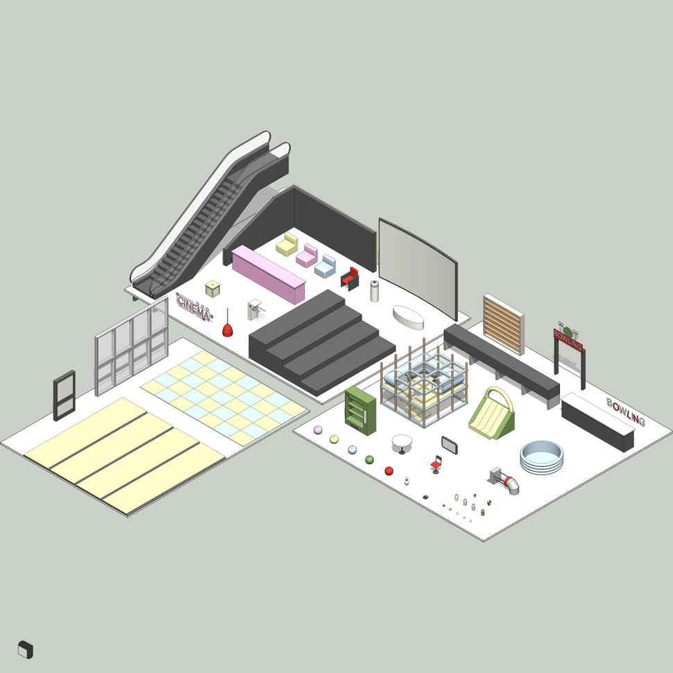 3D Model Revit Entertainment Zone – Toffu Co