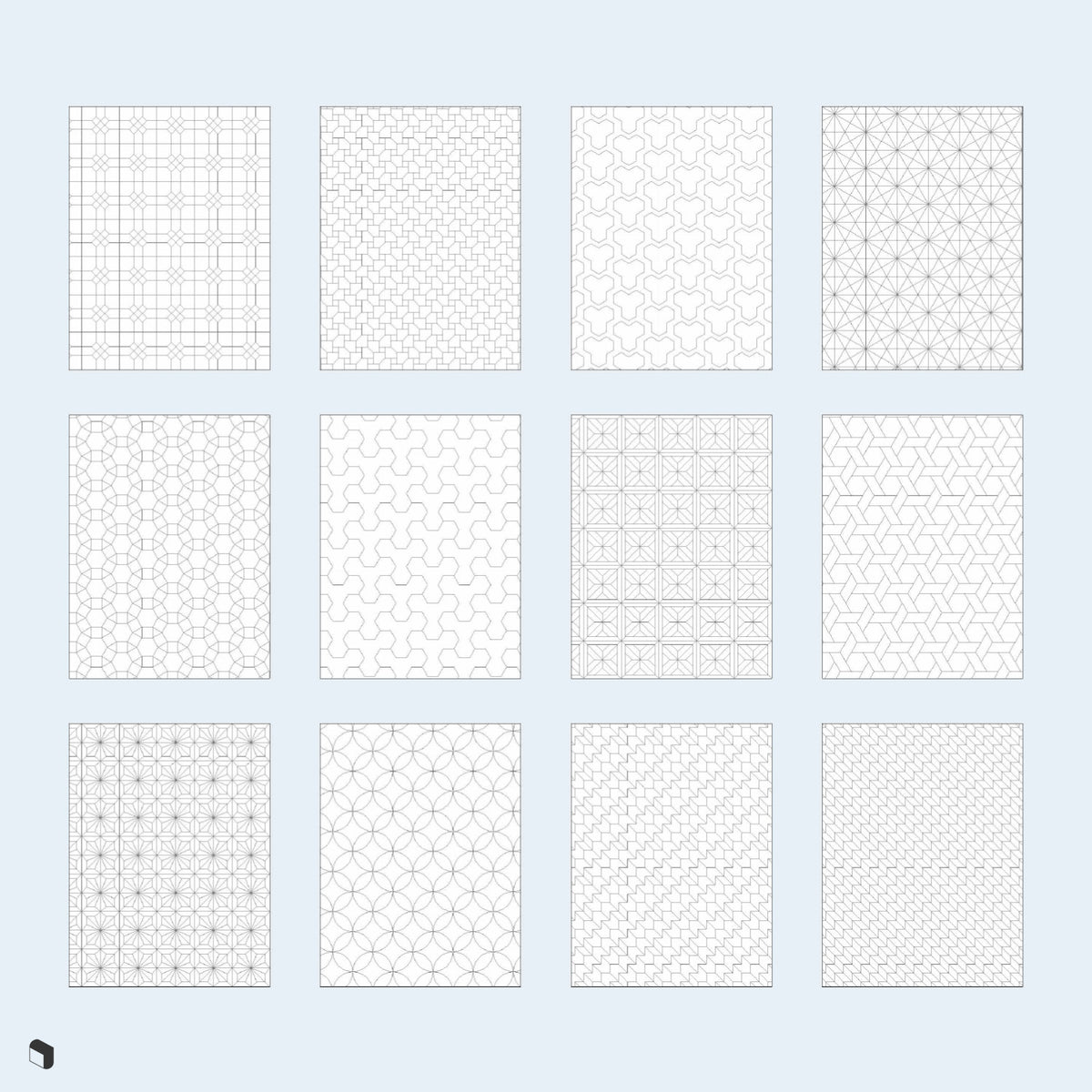 Geometric Tile Patterns Revit 3D Model | BIM Asset | Toffu Co